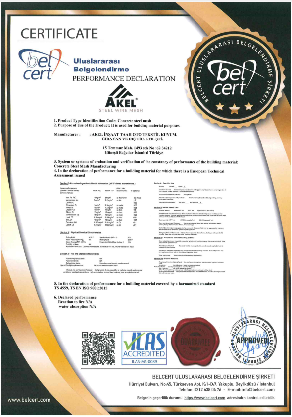 2023 Akel Construction Certificate